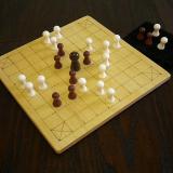Classic 25-piece Hnefatafl Game in play