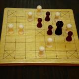 Classic 13-piece Hnefatafl Game in play