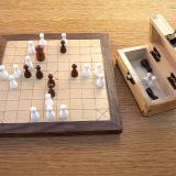 Compact 25-piece Hnefatafl Game, with game in progress